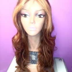 24 Inch Highlighted Lace Closure Wig