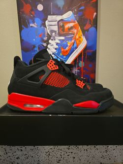 Air Jordan 4 Retro Red Thunder/Black, Size 12, CT8527-016