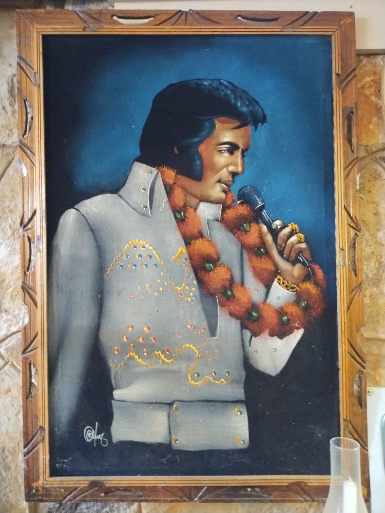 Vintage Elvis Velvet Painting