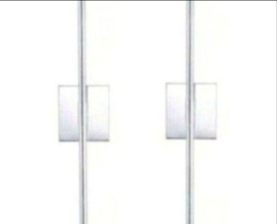(2) Jonathan Y Makena 28 in. Chrome Dimmable Integrated LED Metal Wall Sconce