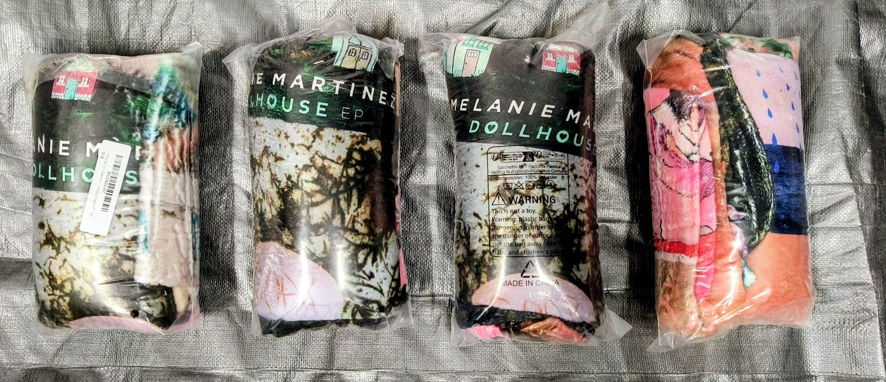 Four (4) Fleece Throw Blankets. New. $15 for ALL.