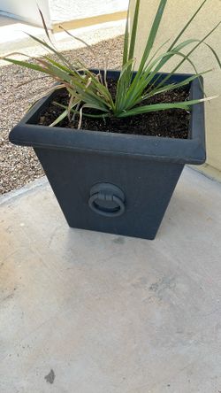 Black resin Planter