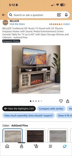 58” Rustic Tv Stand - Pickup Only