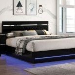 Brand new black lacquer LED  King or CA King bedframe