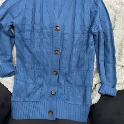 Brand New! Women’s Blue Cardigan Sweater