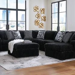 Brand New Ashley Midnight Madness Sectional 