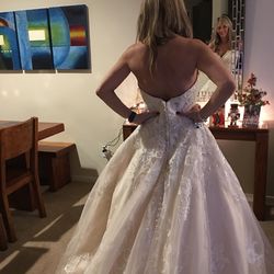 Allure strapless wedding dress $400