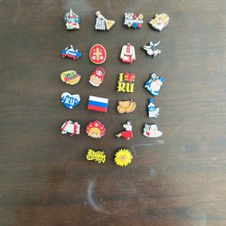 22 Russian Themed croc charm Set / shoe charms / jibbitz 