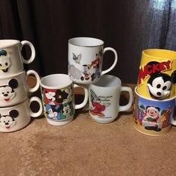 Lot Of A Disney Mickey Mouse Donald Duck Coffee Mug/Cups Pepsi Fantasia Musical 3D Christmas
