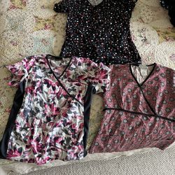 Patterned Scrub Tops 