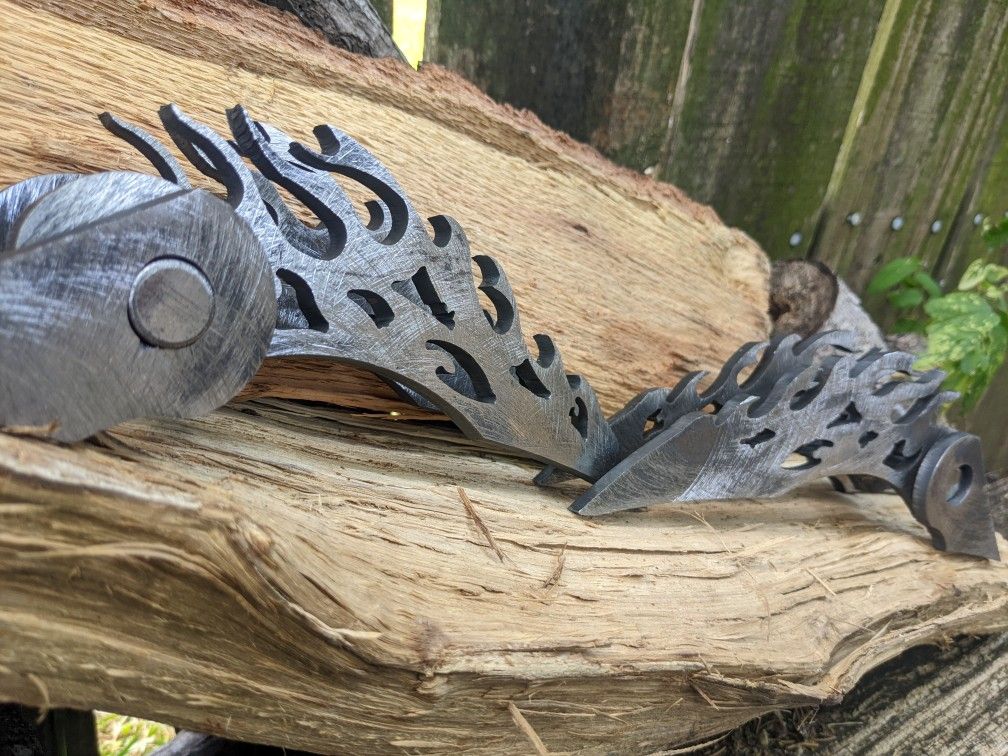 Bbq Pit Heavy Duty Hinges ( Flames )