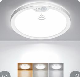 Motion Sensor Ceiling Light Wired, 12 Inch 3000K 4000K 5000K Selectable LED Flush Mount Light Fixture, Motion Activated Light With Timer For Hallway S