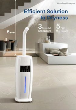 Humidifier Large Room, 60H Runtime, Triple Mist 1300mL/H, Top Fill
Whole House Humidifier with long-lasting moisture for up to 1500ft, fewer refills,