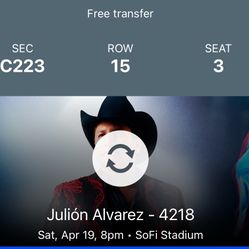2 Tickets For Julion Alvarez 