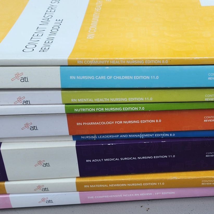 Complete Set Of ATI Content Mastery Review Books
