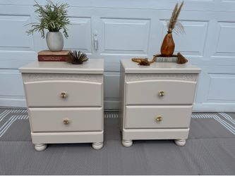 Beautiful refinished cream wooden nightstands. Free delivery
