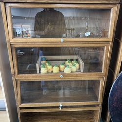 antique oak barrister bookcase