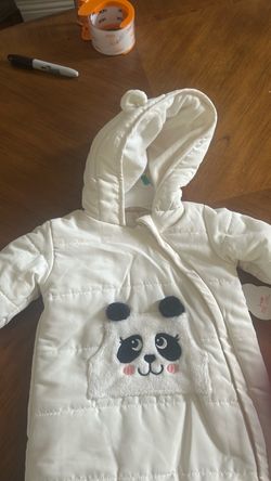 Baby Panda Snowsuit with Hood, 3-6M