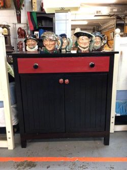 Red And Black Double Door Cabinet For Sale 🚪