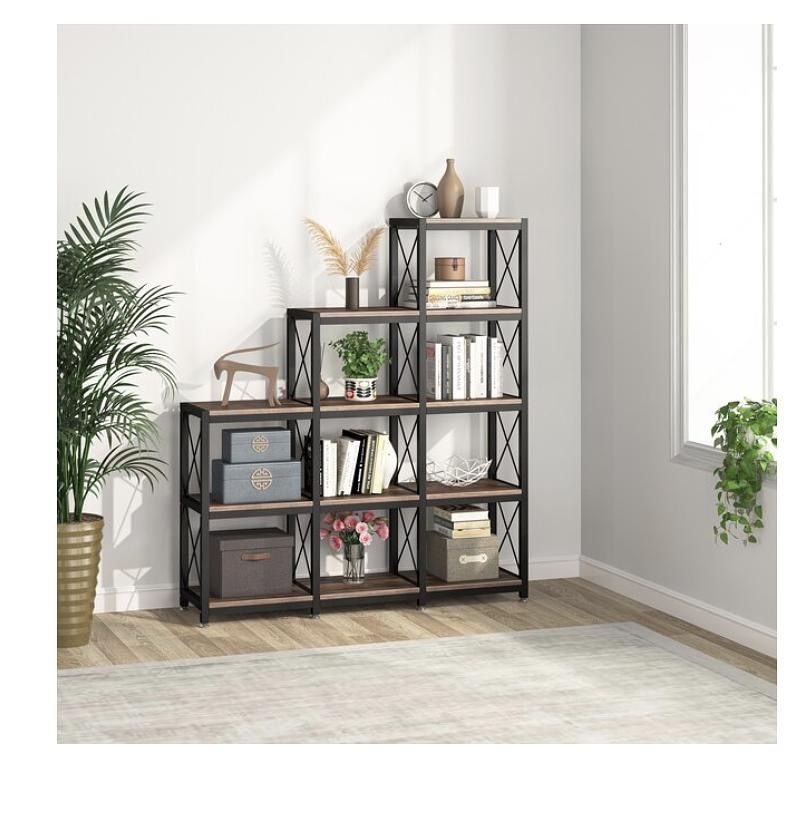 Brown Metal cube Shelf Bookcase