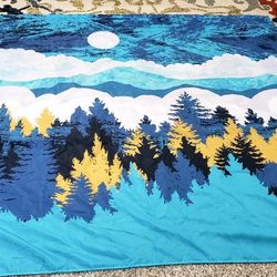 Night Time In The Mountains Shower Curtain 