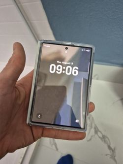 Samsung Galaxy Z Fold Smartphone with Clear Case