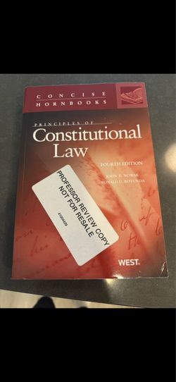 Principles of Constitutional Law - Fourth Edition