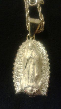 925 silver pendant and collar one foot long