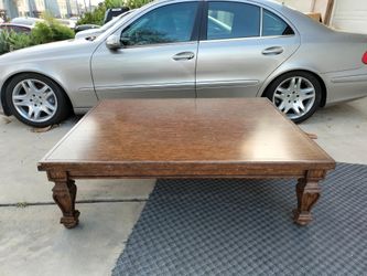 Large solid wood coffee table 60x48x18 inches