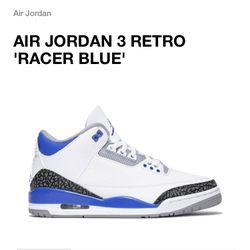 Air Jordan 3 Retro 3 Racer blue