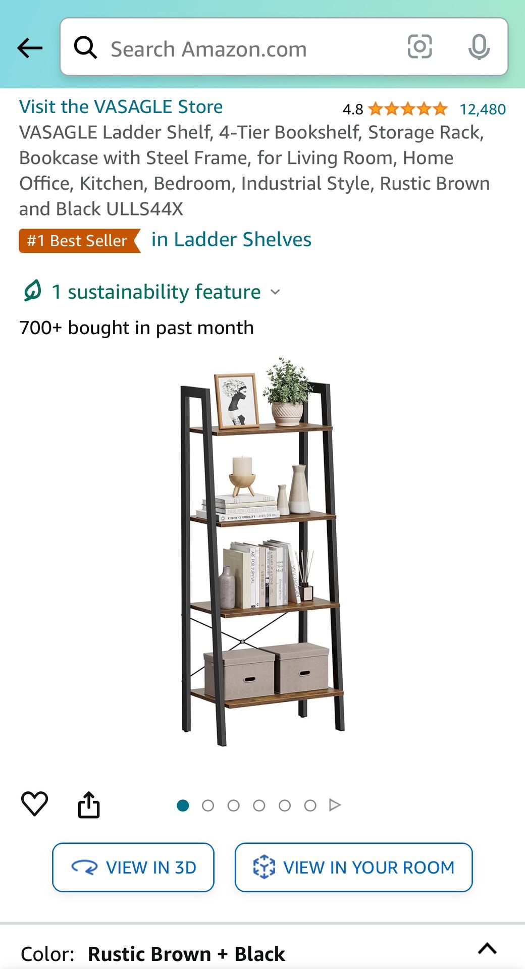 Visagle Ladder Shelf