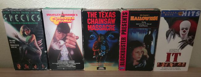 Horror VHS Lot of 5 Classic Films