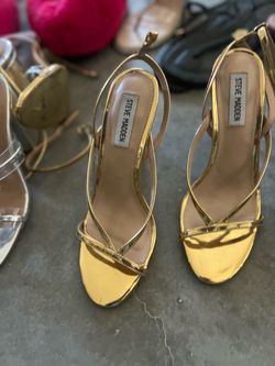 Gold heels size 8 used once
