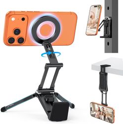 TP02 Magnetic Phone Tripod for MagSafe, 360° Pivot, Clamp & Stand