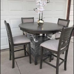 Beautiful Gray Dining Table Set New 