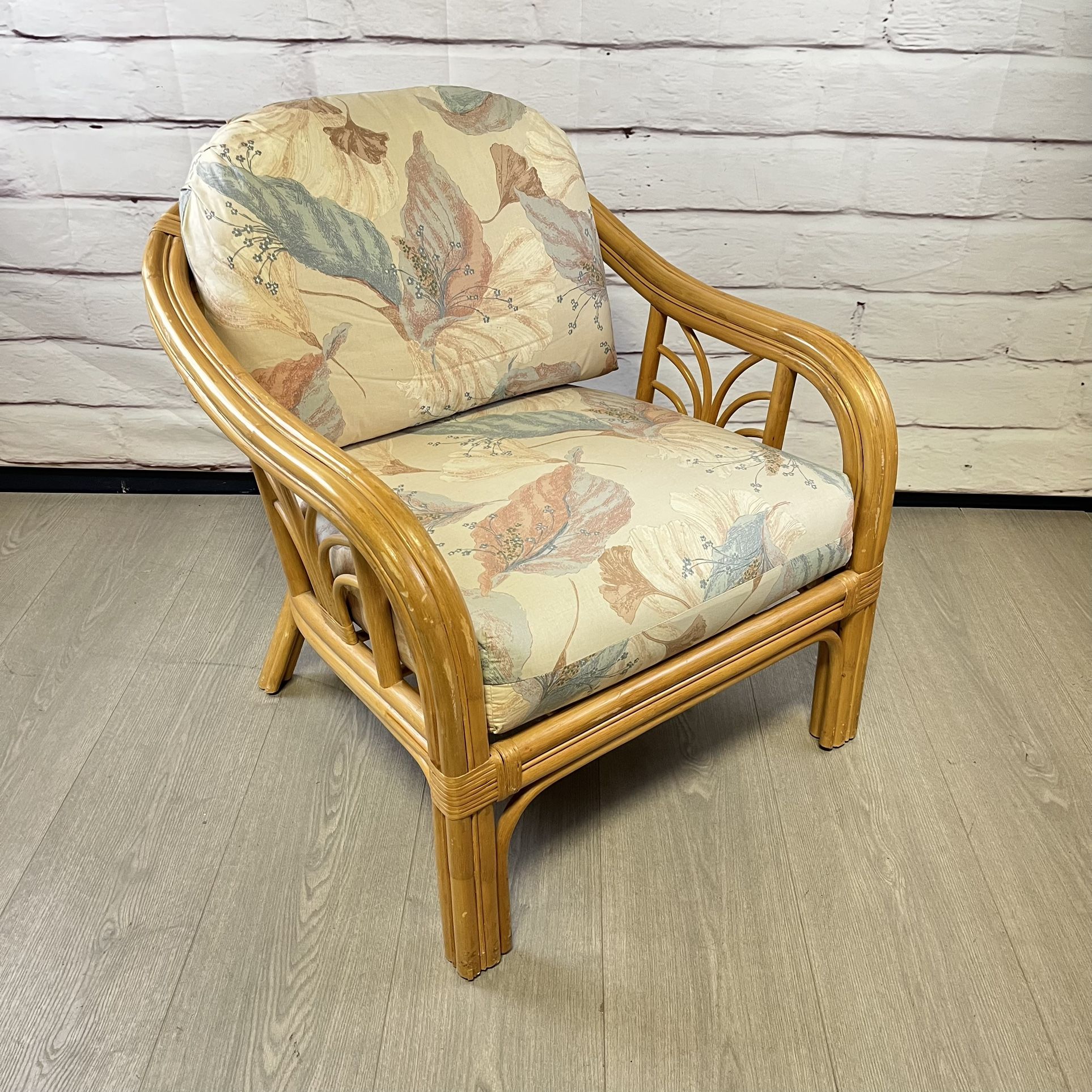 Vintage Rattan Armchair Boho Chair