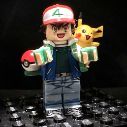Lego Custom Pokemon Ash Ketchum Minifigure