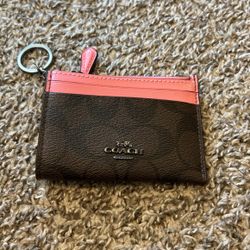 Clack Pink/brown Card Case 