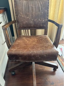 Pottery Barn Leather Desk Chair