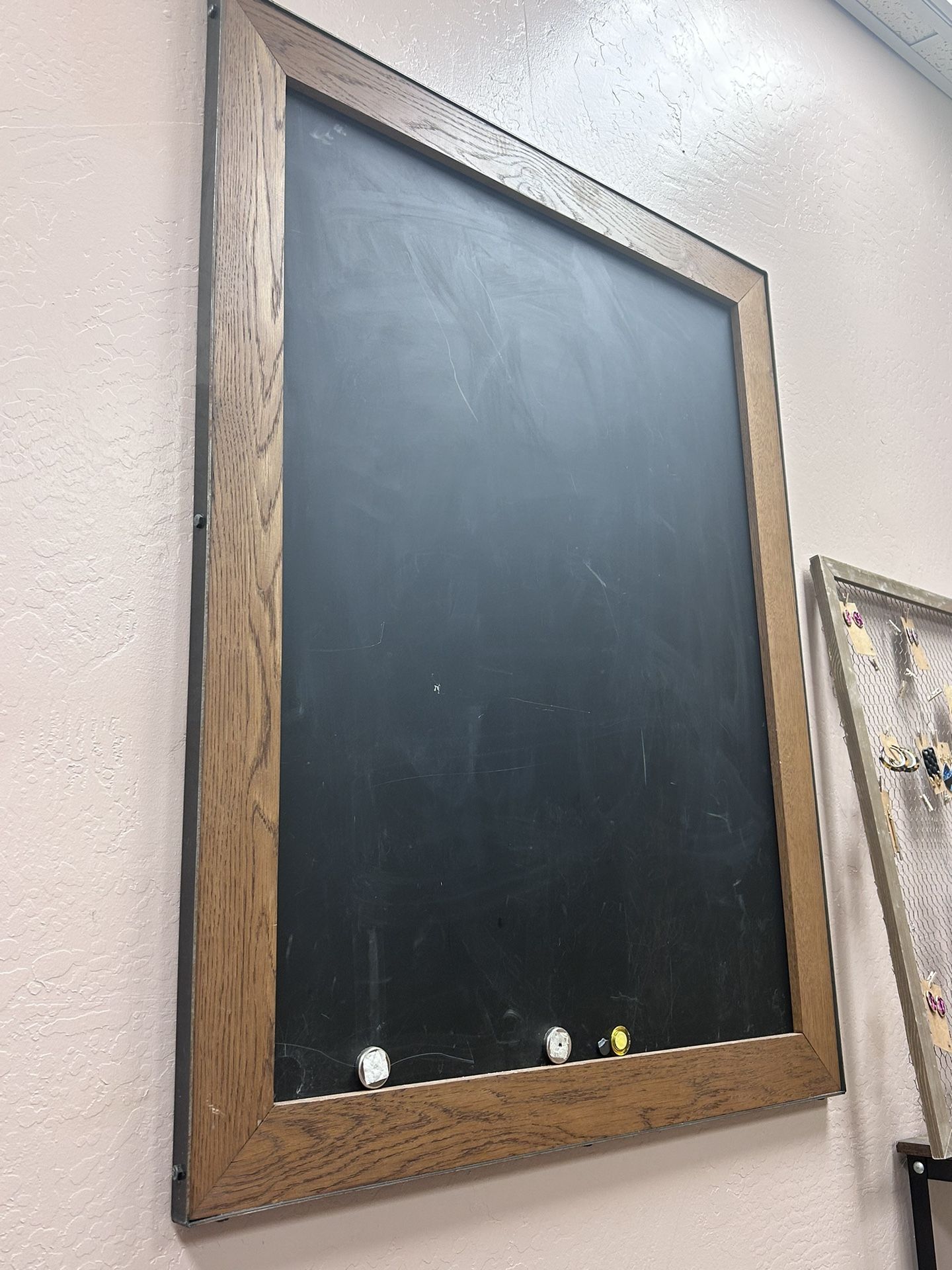 Large Chalk Board With Wood Frame
