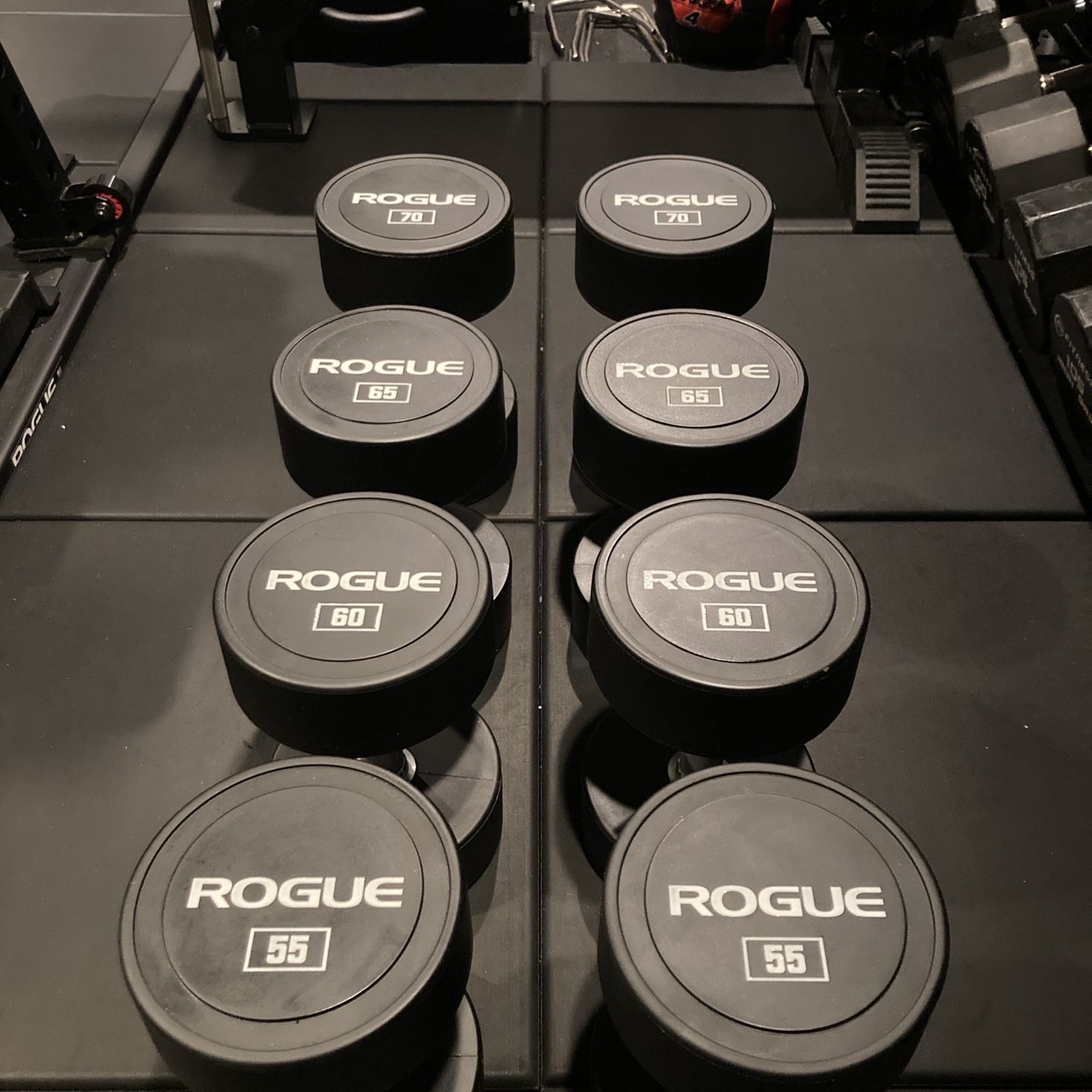 Rogue Fitness Urethane Dumbbells 55's, 60's, 65's And 70's