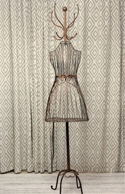 Decorative Metal Dress Form Coat Rack – 68" Tall