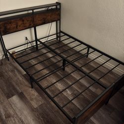 Full Size Bed Frame w/ USB and Wall Ports