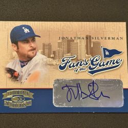 Jonathan Silverman Fans of the Game Donruss MLB Autograph Card Throwback Threads