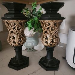 Beautiful Ornate Resin Candle Holders $30