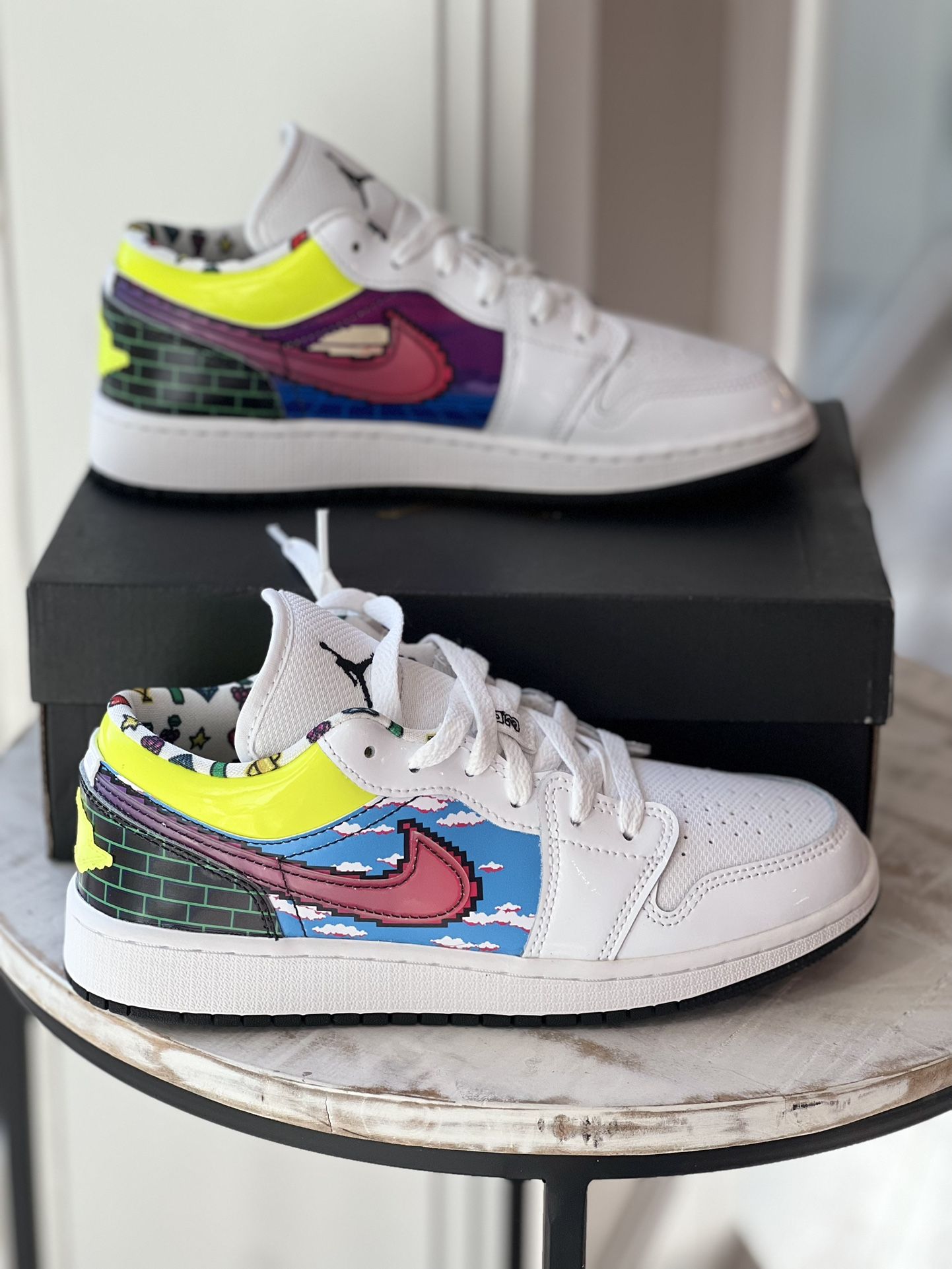 Jordan 1 Low Old School Gaming Minecraft Roblox Mario Size 5 New
