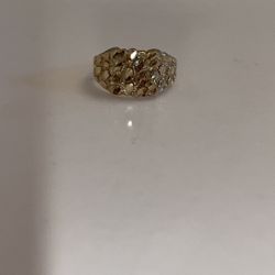 Gold nugget ring