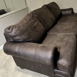 Free Brow Leather Couch 