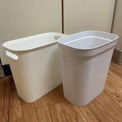 Small, White Trash Cans