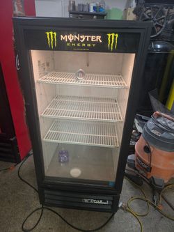 Monster True mfg 10 cubic feet glass door commercial merchandiser cooler refrigerator